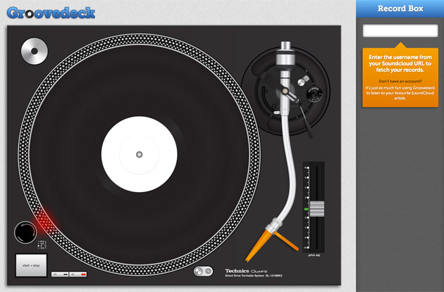 Groovedeck user interface